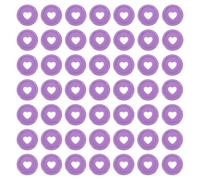 sourcing map 60Pcs Plastic Book Binding Discs, 24mm Heart Discbound Expansion Discs Binder Ring for DIY Notebooks Planner Accessories, Light Purple
