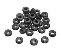 sourcing map 60Pcs Rubber Grommets 5/16 ID, 3/4 Drill Hole, Firewall Grommet Automotive Rubber Hole Eyelet Ring Gasket for Wire Cable Hose Protection, Metal Electric Box, (8x10mm, Black)