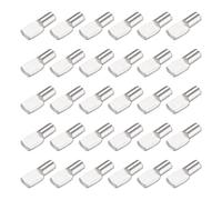 sourcing map 60pcs Shelf Support Peg 6mm/0.24" Spoon Shaped Iron Bracket Pegs with Pin Shelf Peg Shelf Clips for Furniture Bookcase Wardrobe Kitchen Cupboard, Silver Tone