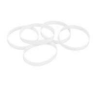 sourcing map 60Pcs Silicone Rubber Bands, 5mm x 35.5mm Rubber Bands Rings Cable Ties Strong Elastic Bands Non-Slip for Cord Wrapping Bag Wraps, White