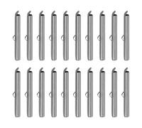 sourcing map 60Pcs Slide on End Clasps, 35mm Tube Ball Bead Slider Crimp Ends for Multi-Strand DIY Craft Making, Metallic Black