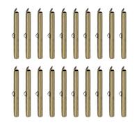 sourcing map 60Pcs Slide on End Clasps, 40mm Tube Ball Bead Slider Crimp Ends for Multi-Strand DIY Craft Making, Bronze Tone