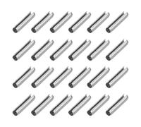 sourcing map 60Pcs Slotted Split Roll Pins 3/50 Inch(1.5mm) Dia. 2/5 Inch(10mm) Length Steel Spring Tension Expansion Dowels for Secure Fastening, Silver