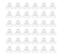 sourcing map 60Pcs Soft Silicone Earring Backs, 5/16" Rubber Ear Back Pads Clutch Stopper Earring Backing Replacements for Fish Hook Studs Hoops, Clear