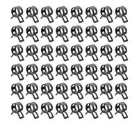 sourcing map 60pcs Spring Band Type Hose Clamps 11mm Fuel Line Hose Spring Clip Silicone Vacuum Hose Pipe Clamp Low Pressure Tube Clip Fastener, Black