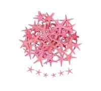 sourcing map 60Pcs Starfish for Craft, 0.4"-0.8" Small Natural Starfish Sea Star Crafting Seashells Bulk for Wedding Beach Theme Party Decorations Home Vase DIY Crafts Decor, Pink
