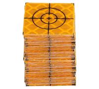 sourcing map 60pcs Survey Reflector Sheets 20mm x 20mm Self-Adhesive Surveying Target Mark Sticker Total Station Reflective Sheet Tape for Ship Inspection Tunnel Measure, Yellow