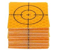 sourcing map 60pcs Survey Reflector Sheets 40mm x 40mm Self-Adhesive Surveying Target Mark Sticker Total Station Reflective Sheet Tape for Ship Inspection Tunnel Measure, Yellow