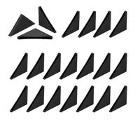 sourcing map 60Pcs Triangle Glass Corner Protector, 0.16 x 1.38 Inch Plastic Glass Table Corner Protector Transport Corner Guard for Glass, Ceramics, Wood, and Steel(Right Angle, Black)