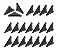 sourcing map 60Pcs Triangle Glass Corner Protector, 0.2 x 1.46 Inch Plastic Glass Table Corner Protector Transport Corner Guard for Glass, Ceramics, Wood, and Steel(Rounded Corner, Black)