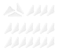 sourcing map 60Pcs Triangle Glass Corner Protector, 0.2 x 1.46 Inch Plastic Glass Table Corner Protector Transport Corner Guard for Glass, Ceramics, Wood, and Steel(Rounded Corner, Clear)