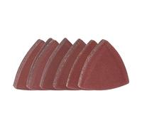 sourcing map 60pcs Triangular Hook & Loop Sandpapers 150/180/240/320/400/600 Grits 3-1/8" Aluminum Oxide Sanding Pads Mouse Detail Sander Papers Multitool Sheets Set (10pcs of Each Grits)