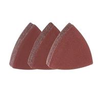 sourcing map 60pcs Triangular Hook & Loop Sandpapers 180/240/320 Grits 3-1/8" Aluminum Oxide Sanding Pads Mouse Detail Sander Papers Multitool Sheets Set (20pcs of Each Grits)