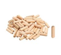 sourcing map 60Pcs Wooden Dowel Pins, M6 x 20mm Straight Dowel Rods Wood Fluted Dowels Rods for Crafts Furniture DIY Hardwood
