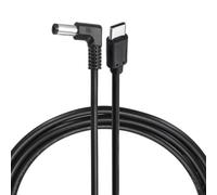 sourcing map 60W PD Trigger Cable, 20V 3A 5.5x2.1mm Type-C Right Angle Power Cord 2.0m/6.6ft USB C to DC PD Power Fast Charging Cable for Portable Monitor, Security Camera