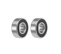 sourcing map 6202-2RS Deep Groove Ball Bearings Z2 15mm X 35mm X 11mm Double Shielded Carbon Steel 2pcs