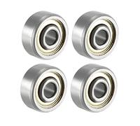 sourcing map 623ZZ Ball Bearing 3mm x 10mm x 4mm Double Shielded 623-2Z 80023 Deep Groove Bearings, Carbon Steel (Pack of 4)
