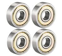 sourcing map 626ZZ Ball Bearing 6mm x 19mm x 6mm Double Shielded 626-2Z 80026 Deep Groove Bearings, Carbon Steel (Pack of 4)