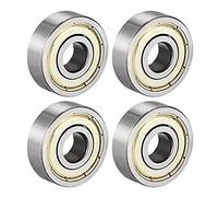 sourcing map 628ZZ Ball Bearing 8mm x 24mm x 8mm Double Shielded 628-2Z 80028 Deep Groove Bearings, Carbon Steel (Pack of 4)