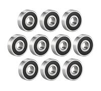 sourcing map 629-2RS Ball Bearing 9mm x 26mm x 8mm Double Sealed 180029 Deep Groove Bearings, Carbon Steel (Pack of 10)