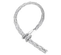 sourcing map 63-75mm OD Cable Pulling Socks Grip 1.21m Double Head Side Pull Wire Mesh Puller Socks Grip Galvanized Steel Wire Pulling Tools
