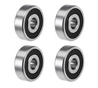 sourcing map 6300-2RS Deep Groove Ball Bearings Z2 10mm X 35mm X 11mm Double Shielded Carbon Steel 4pcs