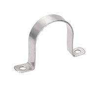 sourcing map 63mm(2.5") Rigid Pipe Strap, 2 Holes Tube Straps 304 Stainless Steel Tension Tube Clamp 4pcs
