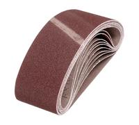 sourcing map 64mm x 356mm Sanding Belts, 5 Pcs 80 Grits Aluminum Oxide Abrasive Belt Sander File Belt for Woodworking, Metal Polishing, Knife Sharpener