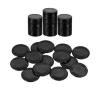 sourcing map 64Pcs Plastic Poker Chips, 0.9 Inch Mini Bingo Chips Learning Counters Counting Counters Disks Markers Opaque Game Tokens for Game Play Math Counting, Black, Pattern
