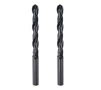 sourcing map 6542 High Speed Steel Straight Shank Twist Jobber Drill Bit, Fully Ground Black Oxide Drill Bits 9.4mm Drill Diameter 125mm Total Length 2 Pcs