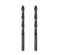sourcing map 6542 High Speed Steel Straight Shank Twist Jobber Drill Bit, Fully Ground Black Oxide Drill Bits 5.1mm Drill Diameter 85mm Total Length 2 Pcs