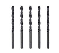 sourcing map 6542 High Speed Steel Straight Shank Twist Jobber Drill Bit, Fully Ground Black Oxide Drill Bits 4mm Drill Diameter 75mm Total Length 5 Pcs