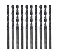 sourcing map 6542 High Speed Steel Straight Shank Twist Jobber Drill Bit, Fully Ground Black Oxide Drill Bits 3.3mm Drill Diameter 65mm Total Length 10 Pcs