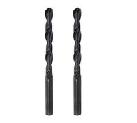 sourcing map 6542 High Speed Steel Straight Shank Twist Jobber Drill Bit, Fully Ground Black Oxide Drill Bits 8.6mm Drill Diameter 125mm Total Length 2 Pcs