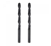 sourcing map 6542 High Speed Steel Straight Shank Twist Jobber Drill Bit, Fully Ground Black Oxide Drill Bits 6.3mm Drill Diameter 100mm Total Length 2 Pcs