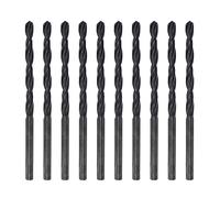 sourcing map 6542 High Speed Steel Straight Shank Twist Jobber Drill Bit, Fully Ground Black Oxide Drill Bits 3.2mm Drill Diameter 65mm Total Length 10 Pcs