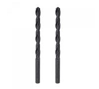 sourcing map 6542 High Speed Steel Straight Shank Twist Jobber Drill Bit, Fully Ground Black Oxide Drill Bits 6.2mm Drill Diameter 100mm Total Length 2 Pcs