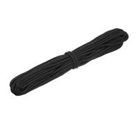 sourcing map 65Ft 1/3 inch (8mm) Polypropylene Rope, Diamond Braided Poly Rope, All-Purpose Utility Rope for Camping Tent, Canoes, Tree Work, Black