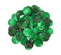 sourcing map 65Pcs Capiz Shells, 1.5cm/0.6" Round Grass Green Shells with a Hole for Seashell Wind Chimes Curtain Shell Garland DIY Jewelry Craft Wedding Home Decoration, Grass Green