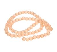 sourcing map 65pcs Champagne Cat's Eye Stone Beads 6mm Round Smooth Gemstone Crystal Loose Bead for Jewelry Making Bracelets Necklace Earrings DIY