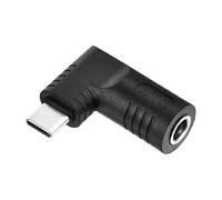 sourcing map 65W DC5521 Female Input to 5V/9V/20V USB C PD Male Output Power Converter Connector Adapter Max 65W 90 Degree Angle for Phones Tablets Laptops with USB C