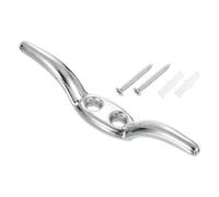 sourcing map 65x10mm Blind Cord Cleats, Blind String Safety Rope Zinc Alloy Holder, Window Cord Hooks with Screws for Curtains Sun Shades Ropes, Silver