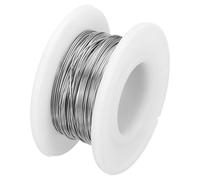 Sourcing Map 66 FT Heating Resistor Wire, 0.4mm 26 AWG Nichrome, Silver, 20m/66ft, Max 1180°C, F24081500UX0286