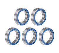 sourcing map 6701-2RS Deep Groove Ball Bearing 12x18x4mm Double Sealed ABEC-3 Bearings 5-Pack