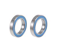 sourcing map 6803-2RS Deep Groove Ball Bearings 17mm x 26mm x 5mm Double Sealed Chrome Steel Blue Cover P6(ABEC3) 2pcs