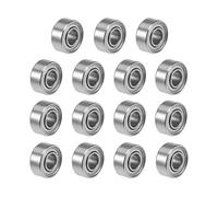 sourcing map 683ZZ Deep Groove Ball Bearings Z2 3mm X 7mm X 3mm Double Shielded Carbon Steel 15pcs
