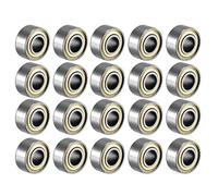 sourcing map 684ZZ Ball Bearing 4mm x 9mm x 4mm Double Shielded 684-2Z Deep Groove Bearings, Carbon Steel (Pack of 20)