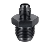 sourcing map 6AN-10AN Male Fuel Fitting, Fit 9/16-18 UNF & 5/8" Hole 1.65" Length Aluminum Straight Male Union Coupler Connector Fuel Hose Adapter for Automotive, Black