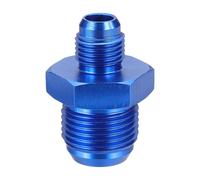 sourcing map 6AN-10AN Male Fuel Fitting, Fit 9/16-18 UNF & 5/8" Hole 1.65" Length Aluminum Straight Male Union Coupler Connector Fuel Hose Adapter for Automotive, Blue