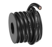 sourcing map 6AWG Flexible Silicone Wire 3m/10ft, 6 Gauge Tinned Copper Electrical Stranded Wire 200 Celsius/392 Fahrenheit High Temperature Hookup Spool for DIY Model Wiring, Black